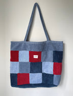 Patchwork Tote Navy