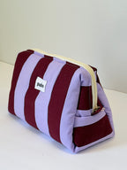 burgandy & purple vanity bag