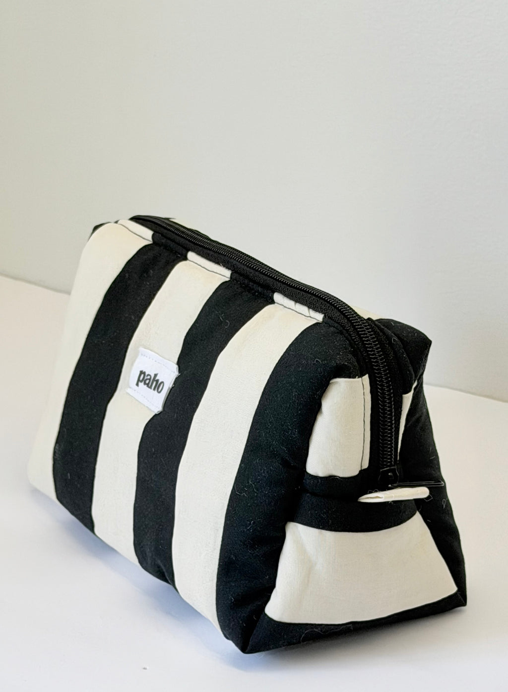 black & white vanity bag