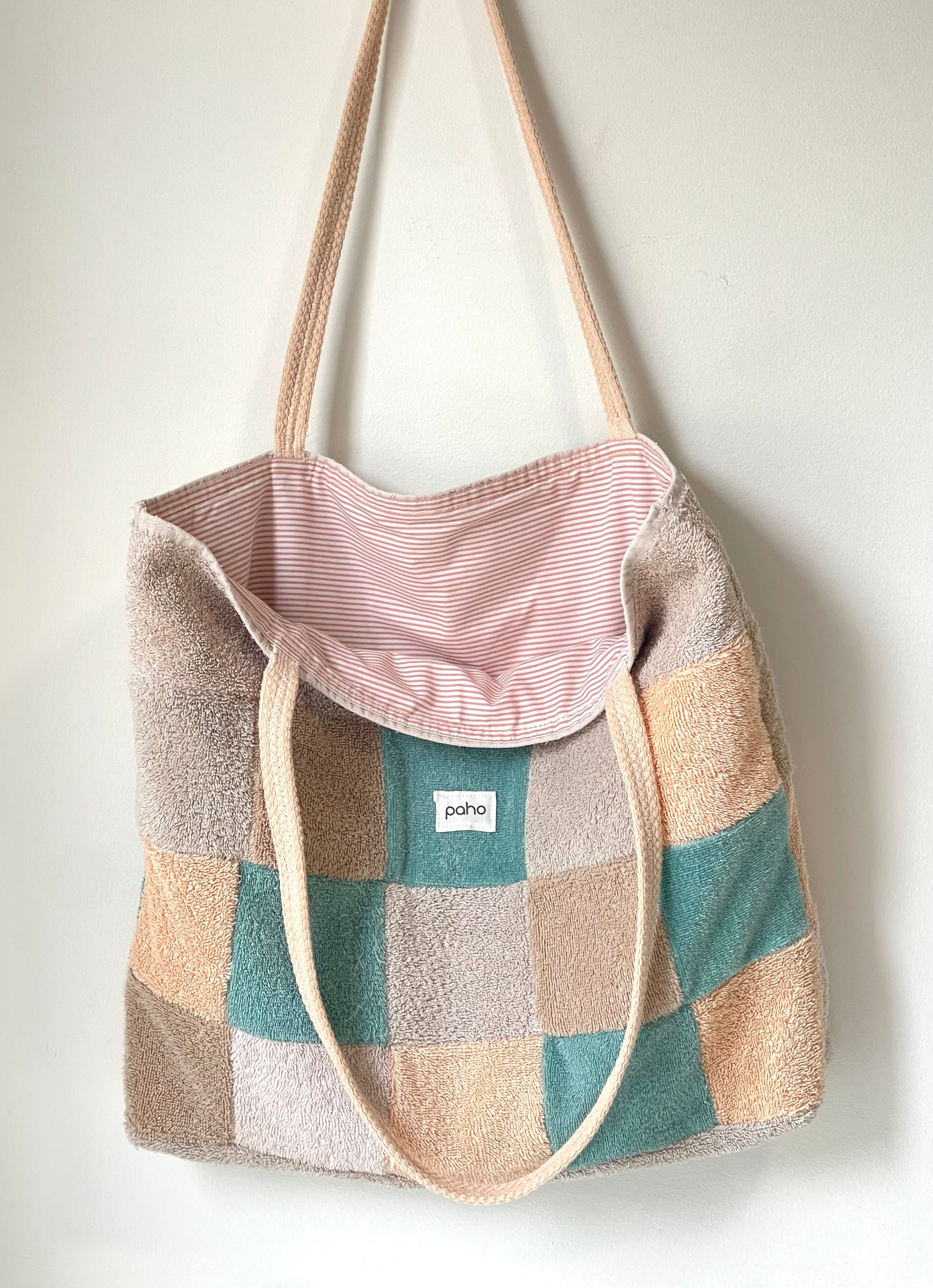 Patchwork Tote Peach