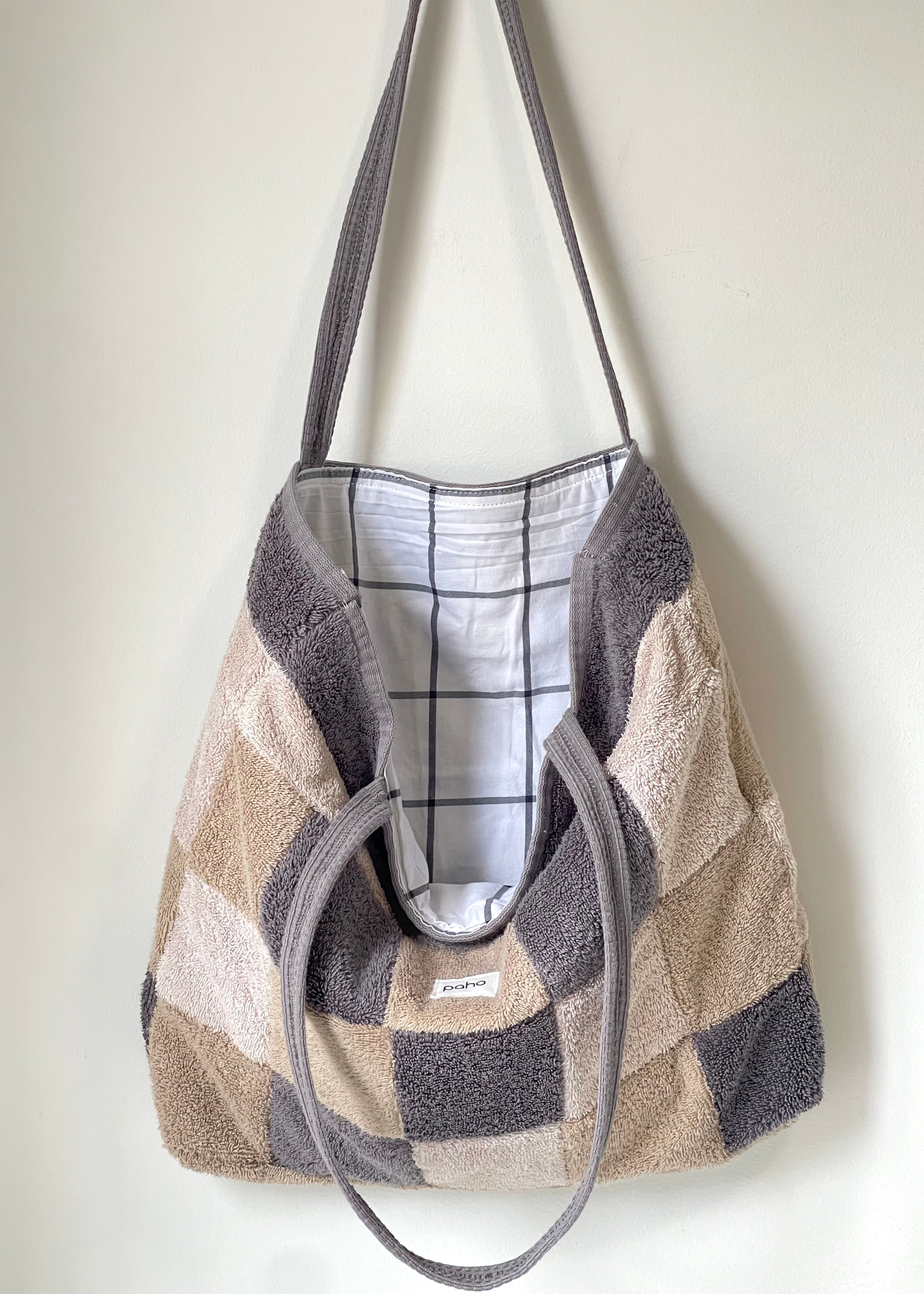Patchwork Tote Gray