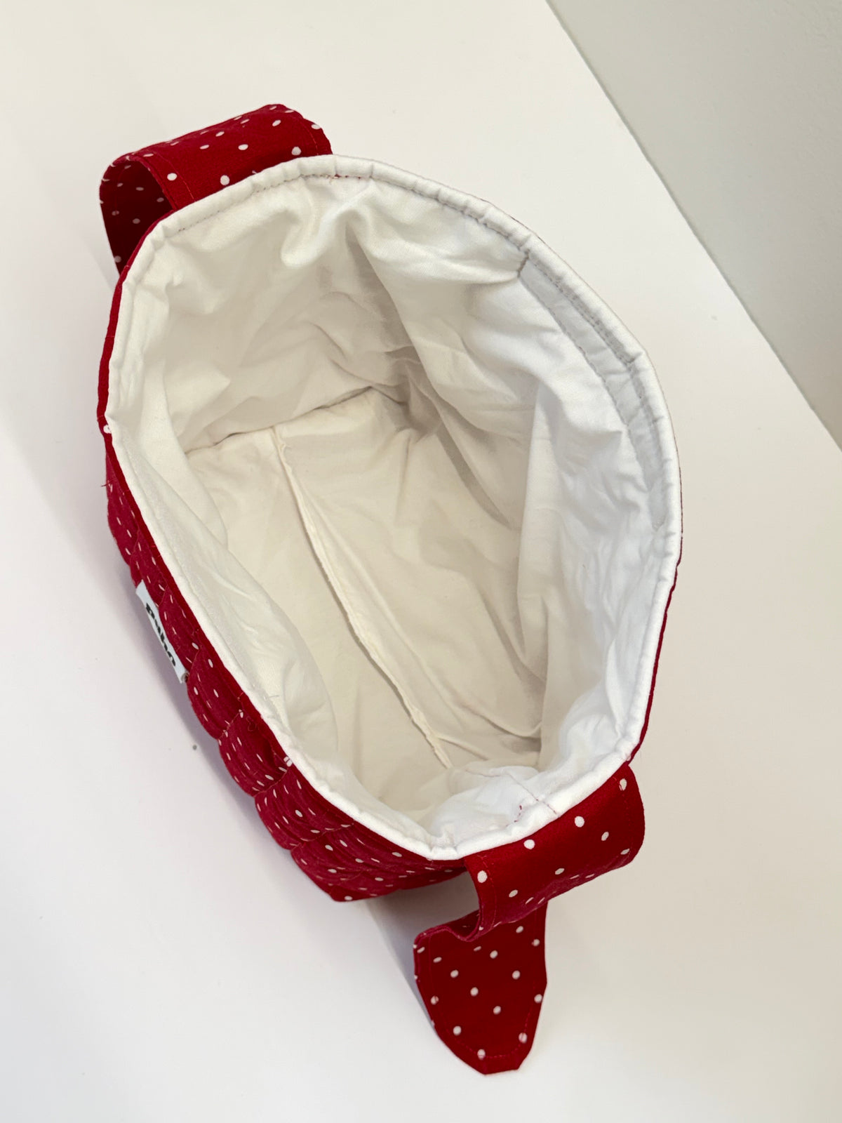 red dots knot bag