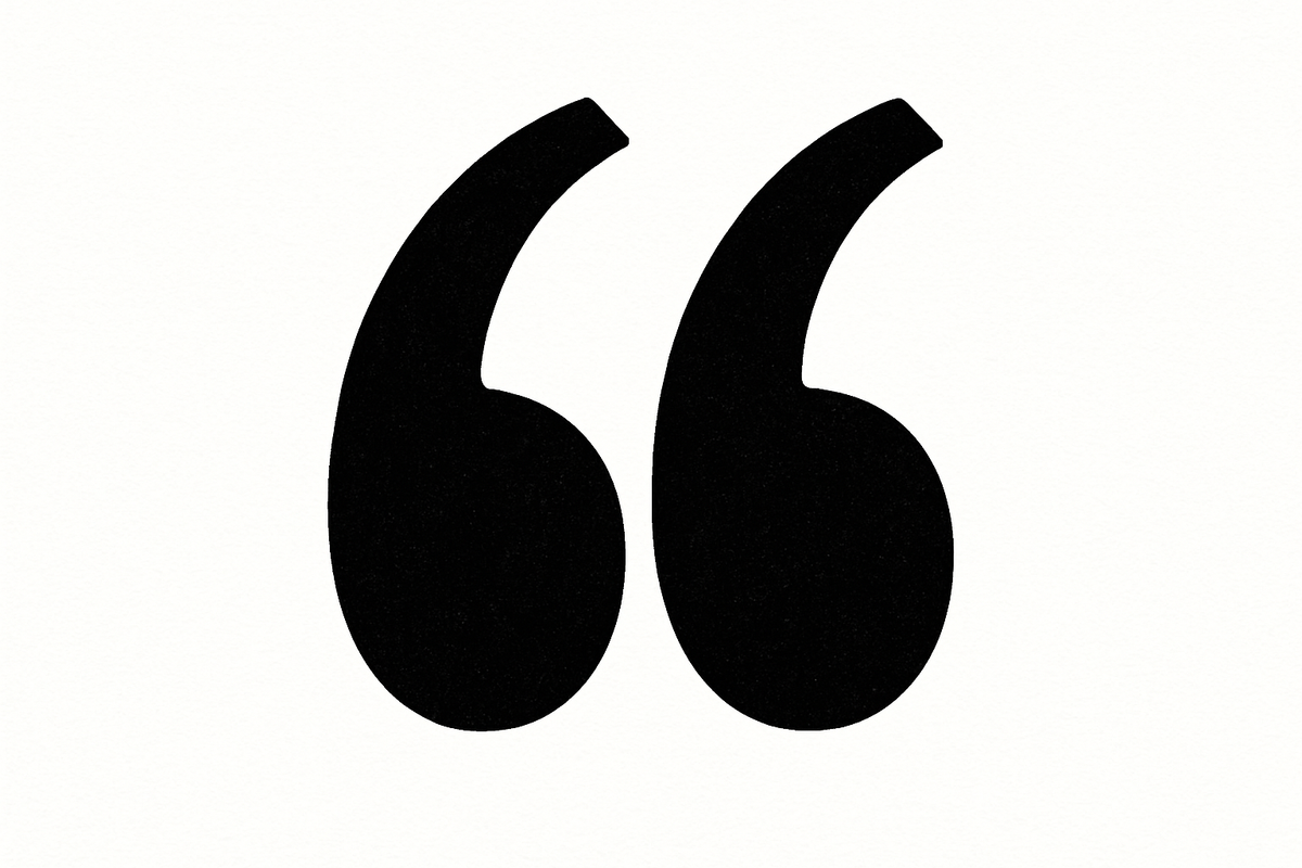 Quotation mark clip art black and white